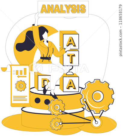 Big data vector illustration. Data processing, alchemy information, distills elixir insights from raw data Data center, heartbeat, pulses with rhythm operations in realm big data Data mining, digital Big data vector illustration. Data processing, alchemy information, distills elixir insights from raw data Data center, heartbeat, pulses with rhythm operations in realm big data Data mining, digital 118658179