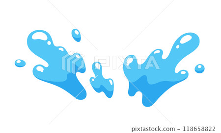 簡單的水衝擊效果插畫素材 118658822