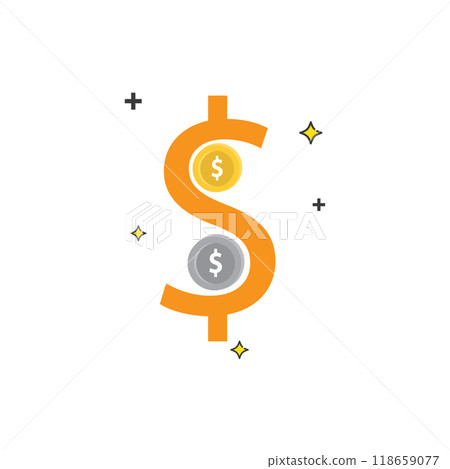Money banking logo icon Money banking logo icon 118659077
