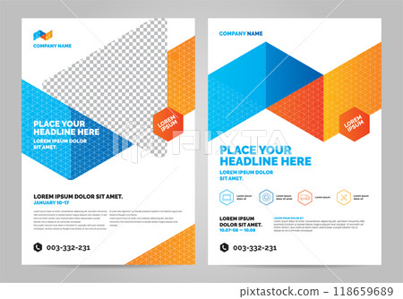 Brochure Layout template design 118659689