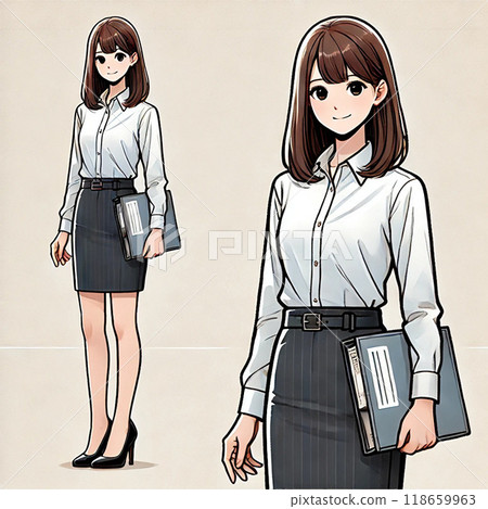 Shining woman in the office 118659963