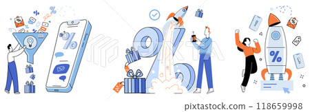 Product promotion vector illustration. Product promotion concept, blueprint, outlines strategic steps in promoting brands offerings Strategy, game plan, outlines maneuvers lead to victory Product promotion vector illustration. Product promotion concept, blueprint, outlines strategic steps in promoting brands offerings Strategy, game plan, outlines maneuvers lead to victory 118659998