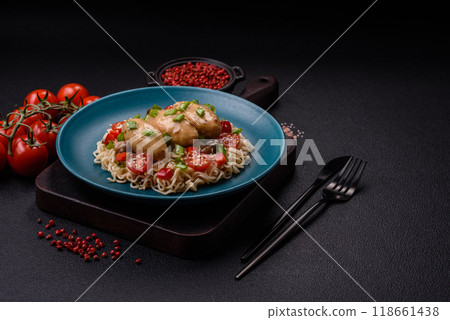 Fish or meat quenelles with vegetables, salt and spices in mushroom sauce Fish or meat quenelles with vegetables, salt and spices in mushroom sauce 118661438