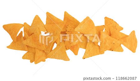 nachos isolated on white background nachos isolated on white background 118662087