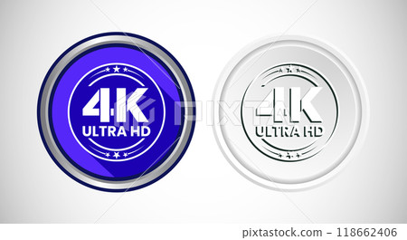 4K Ultra HD Video Resolution Icon Button Set Design Illustration, High Definition TV, 4K Web Button 4K Ultra HD Video Resolution Icon Button Set Design Illustration, High Definition TV, 4K Web Button 118662406