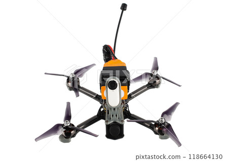 Military FPV drone with anti tank RPG warhead - low cost loitering munition for modern war 118664130