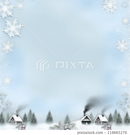 白雪皚皚的冬季城市景觀 118665278