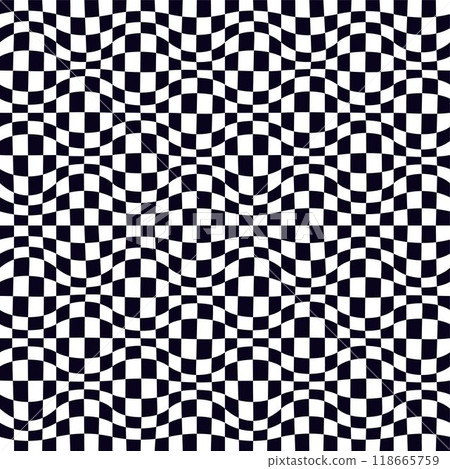 Psychedelic checkerboard pattern 118665759