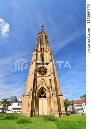 Metz, France. The tower of the Garrison Temple. Photo taken on May 10, 2024. 118666566