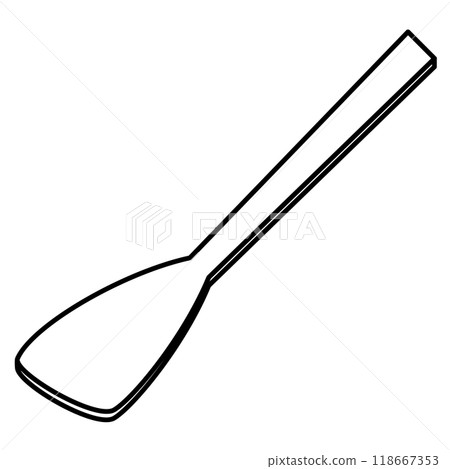 Illustration of a turner, a cooking utensil Illustration of a turner, a cooking utensil 118667353