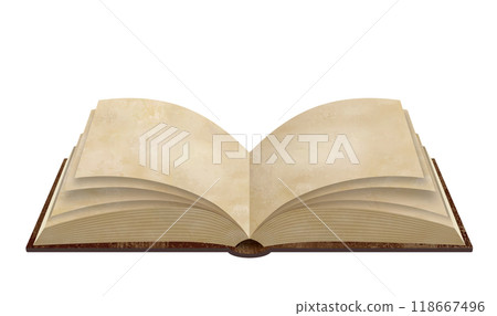 Old open book watercolor 118667496