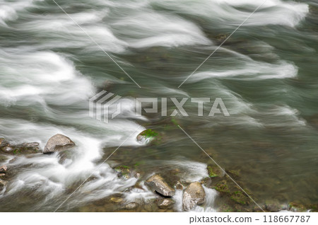The rapids of the Uji River just below the Amagase Dam, Uji City, Kyoto Prefecture The rapids of the Uji River just below the Amagase Dam, Uji City, Kyoto Prefecture 118667787