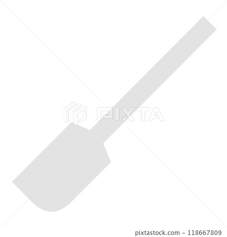 Illustration of a cooking utensil called a rubber spatula 118667809