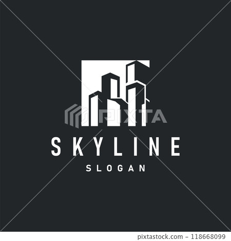 Building Real Estate Apartment Construction Logo, Elegant Premium Rustic Monogram Vector Design 118668099