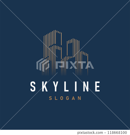 Building Real Estate Apartment Construction Logo, Elegant Premium Rustic Monogram Vector Design 118668100
