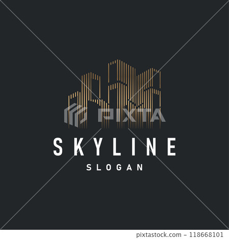 Building Real Estate Apartment Construction Logo, Elegant Premium Rustic Monogram Vector Design 118668101