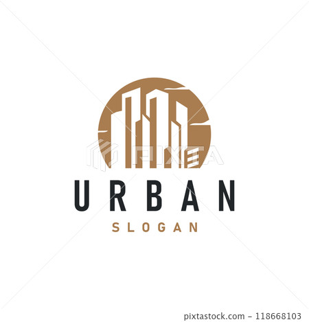 Building Real Estate Apartment Construction Logo, Elegant Premium Rustic Monogram Vector Design 118668103