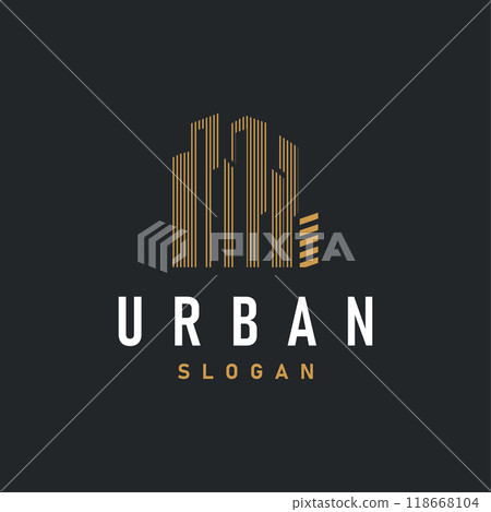 Building Real Estate Apartment Construction Logo, Elegant Premium Rustic Monogram Vector Design 118668104