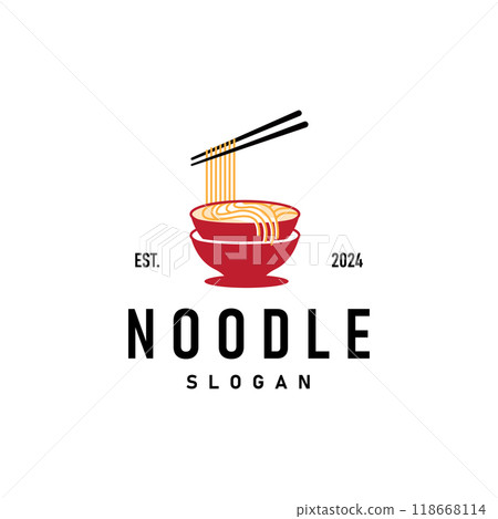 Noodle Logo, Ramen Vector, Chinese Food, Fast Food Restaurant Brand Design, Product Brand, Cafe, Company Logo 118668114