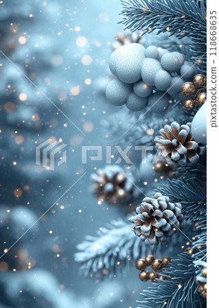 A simple winter background with snowflakes and soft tones. Includes ample copy space for text A simple winter background with snowflakes and soft tones. Includes ample copy space for text 118668635