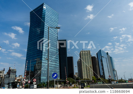 Glass skyscrapers in the financial and business district of Buenos Aires. 118668694