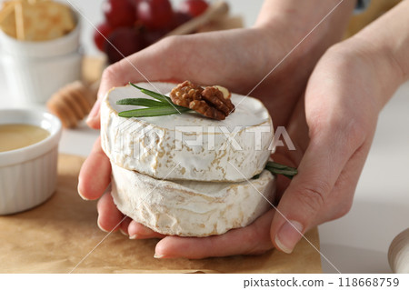 Camembert cheese, concept of tasty and delicious food 118668759