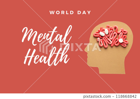 World Mental Health Day, created using Generative AI technology. 118668842