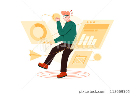 identity Security Illustration concept on a white background 118669505