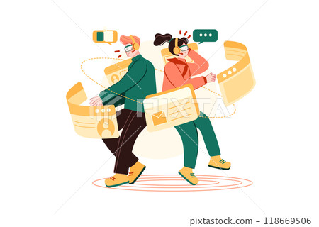 identity Security Illustration concept on a white background 118669506