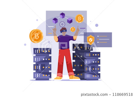 identity Security Illustration concept on a white background identity Security Illustration concept on a white background 118669518