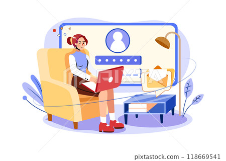 identity Security Illustration concept on a white background 118669541