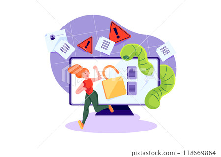 Authentication Security Illustration concept on a white background 118669864