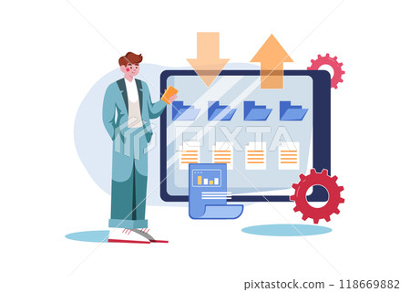 Authentication Security Illustration concept on a white background Authentication Security Illustration concept on a white background 118669882