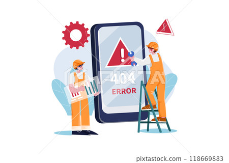 Authentication Security Illustration concept on a white background 118669883