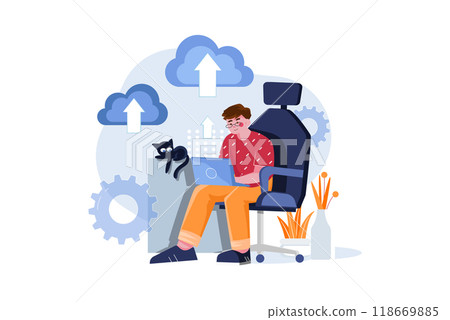 Authentication Security Illustration concept on a white background 118669885