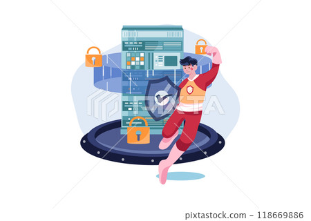 Authentication Security Illustration concept on a white background 118669886