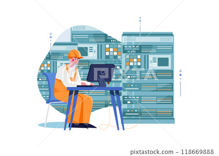 Authentication Security Illustration concept on a white background 118669888