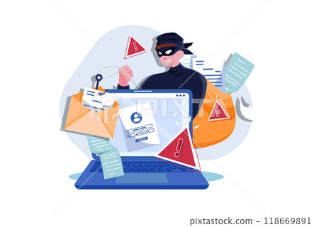 Authentication Security Illustration concept on a white background 118669891