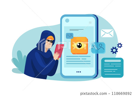 Authentication Security Illustration concept on a white background 118669892