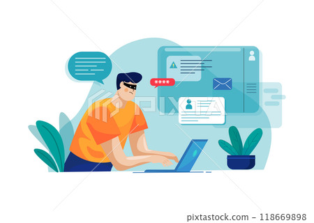 Authentication Security Illustration concept on a white background 118669898