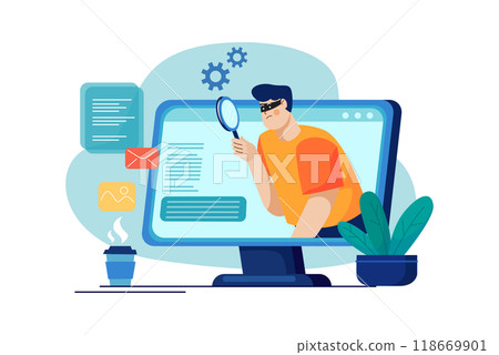 Authentication Security Illustration concept on a white background 118669901