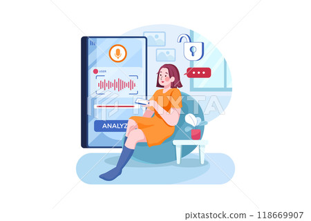 Authentication Security Illustration concept on a white background Authentication Security Illustration concept on a white background 118669907