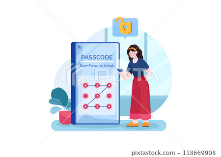 Authentication Security Illustration concept on a white background 118669908
