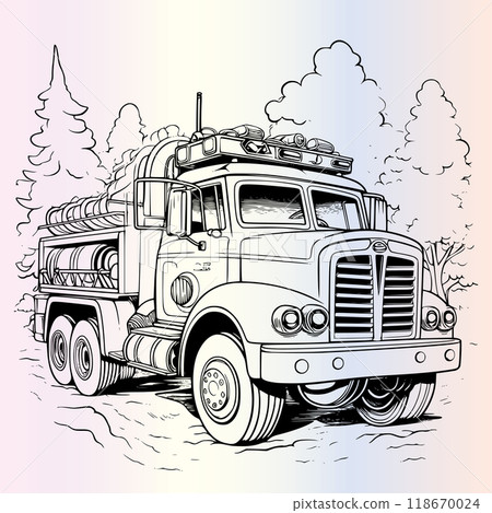 Firetruck Coloring Page For Kid Firetruck Coloring Page For Kid 118670024