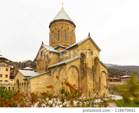 View of the Convent of St. Nino and the Samtavro-Transfiguration Church in Mtskheta View of the Convent of St. Nino and the Samtavro-Transfiguration Church in Mtskheta 118670681