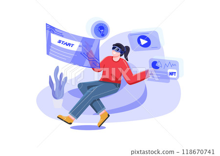 Authentication Security Illustration concept on a white background 118670741