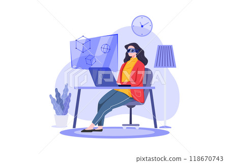 Authentication Security Illustration concept on a white background 118670743