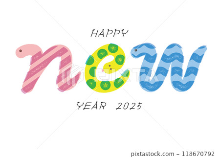 蛇年賀年片_4 118670792