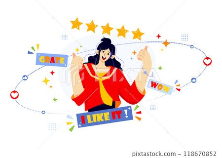 Young Girl Appreciates About Service She Received Young Girl Appreciates About Service She Received 118670852