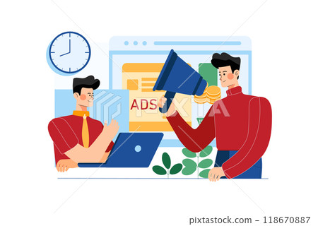Marketing Team Doing Advertisement 118670887